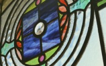 Original Art Deco Stained Glass windows feature in nearly every room