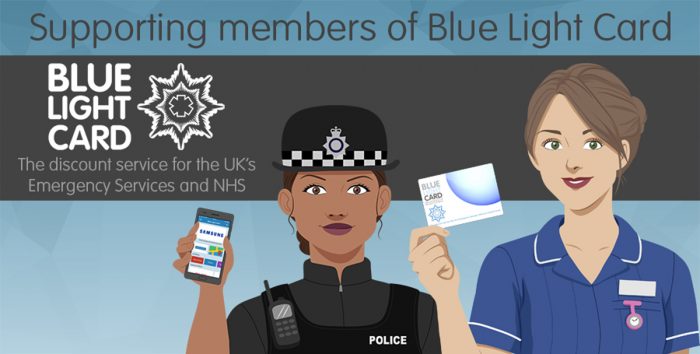 Emergency Services discount to Blue Light Card holders